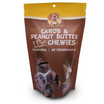 8oz Peanut Butter + Carob Soft Chewies