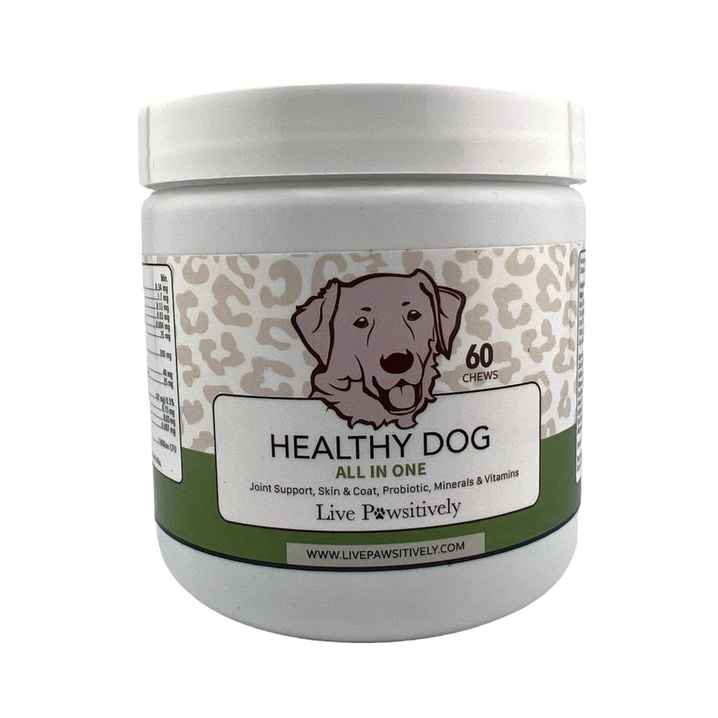 Healthy Dog All in one Supplement dog chew, made in USA: 60 soft chews