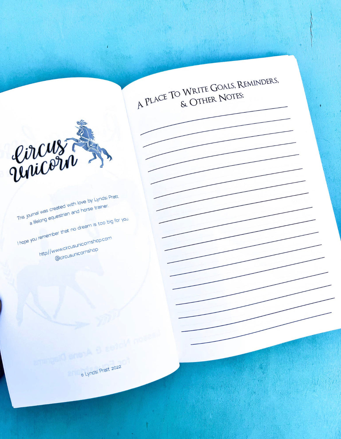 Riding lesson journal