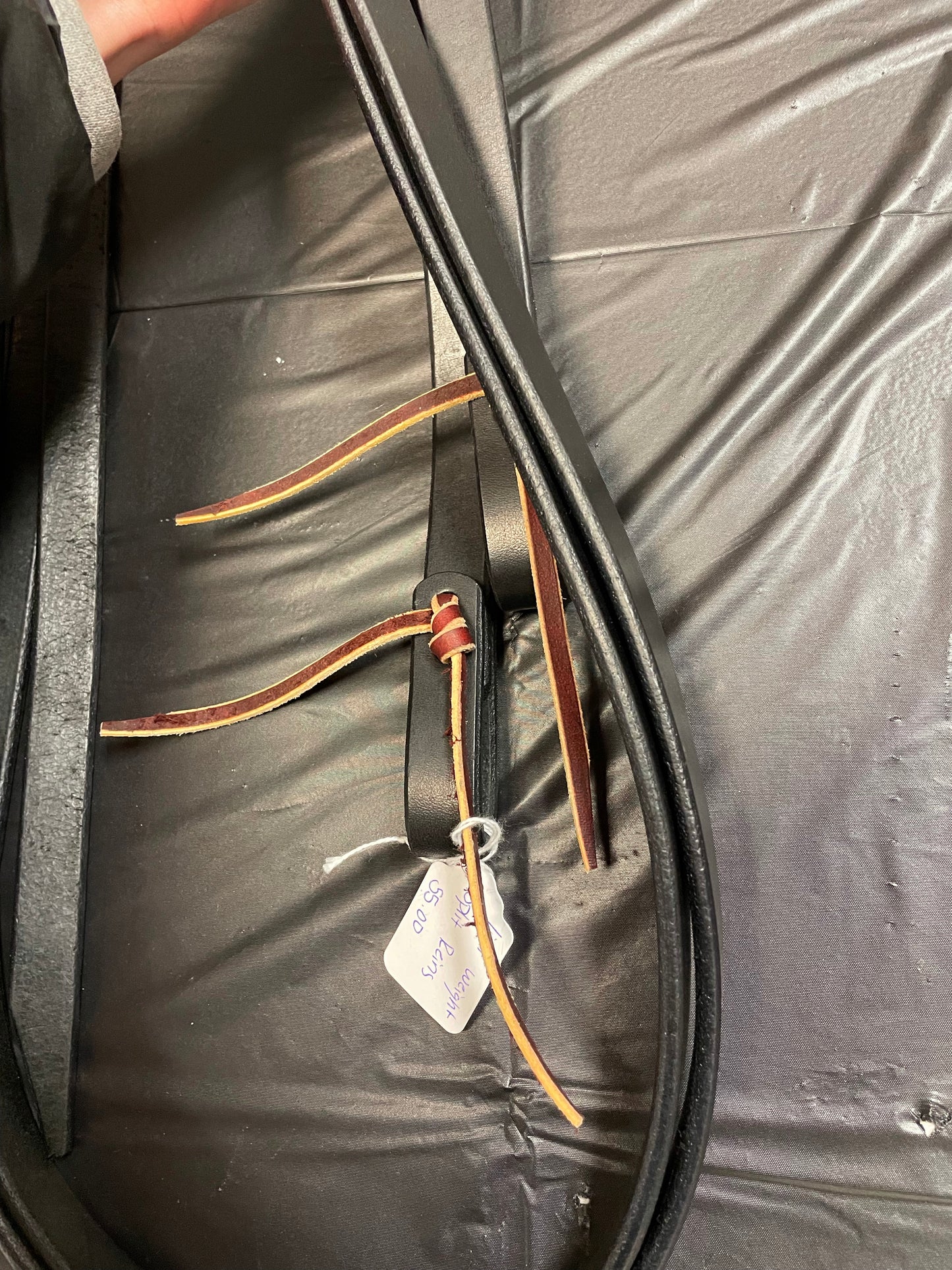 Amish made - 7’6” lightly weighted black split reins