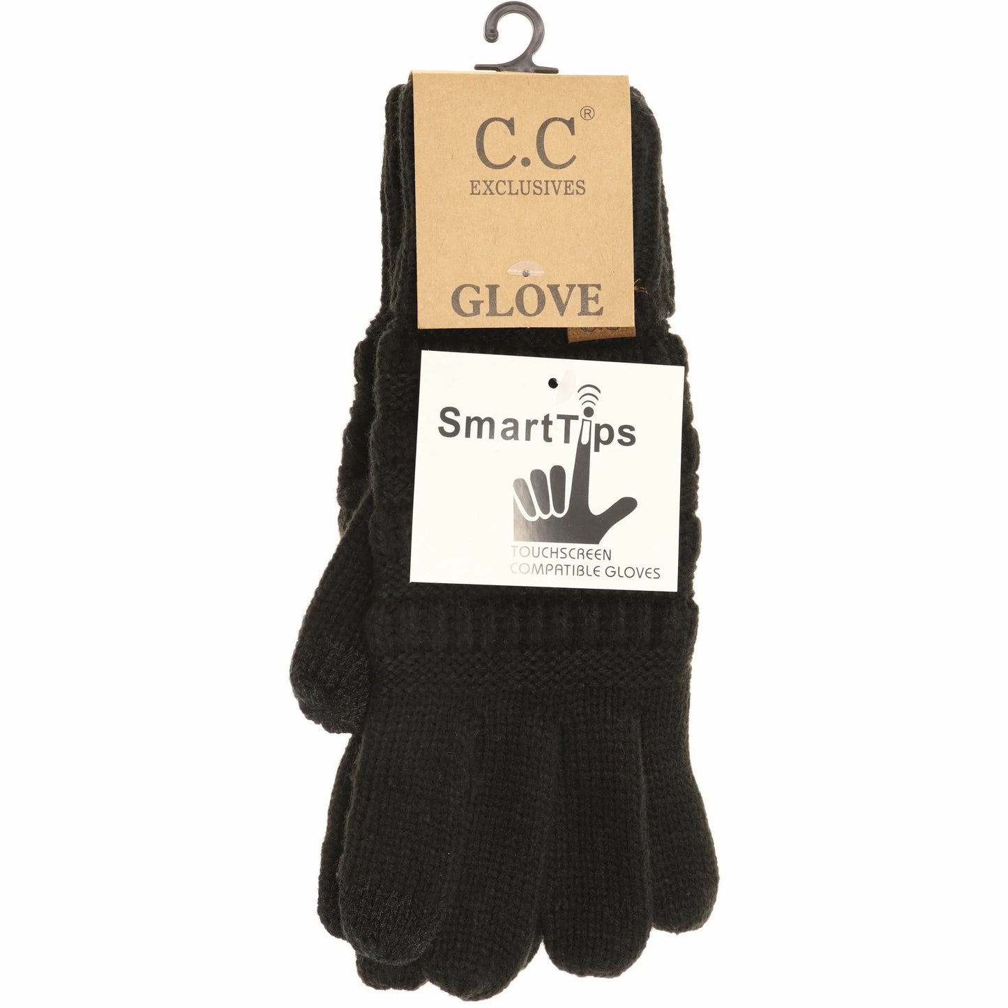 Solid knit gloves