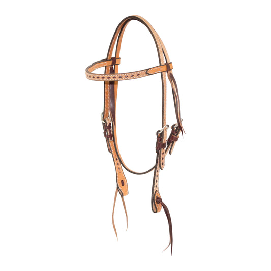 5/8” rough out buck stitch headstall