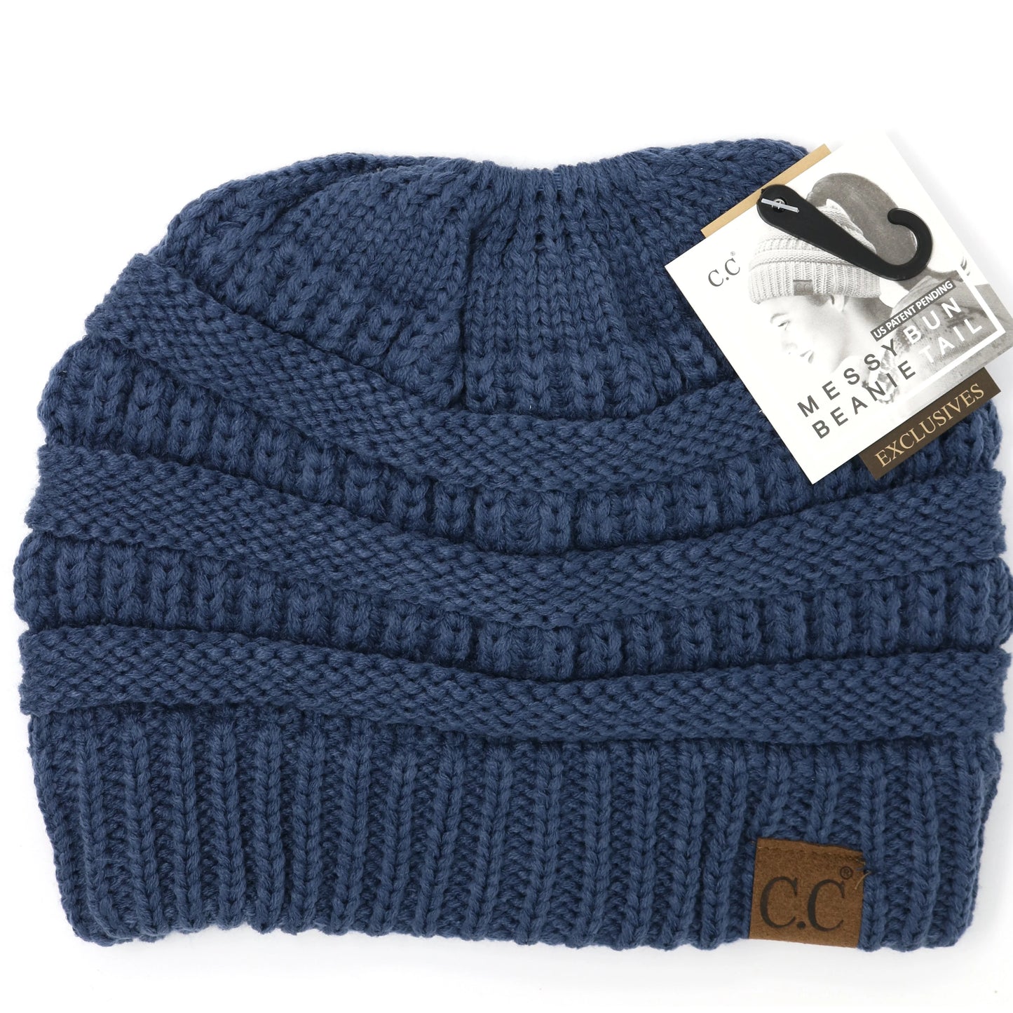 Solid classic tail beanie
