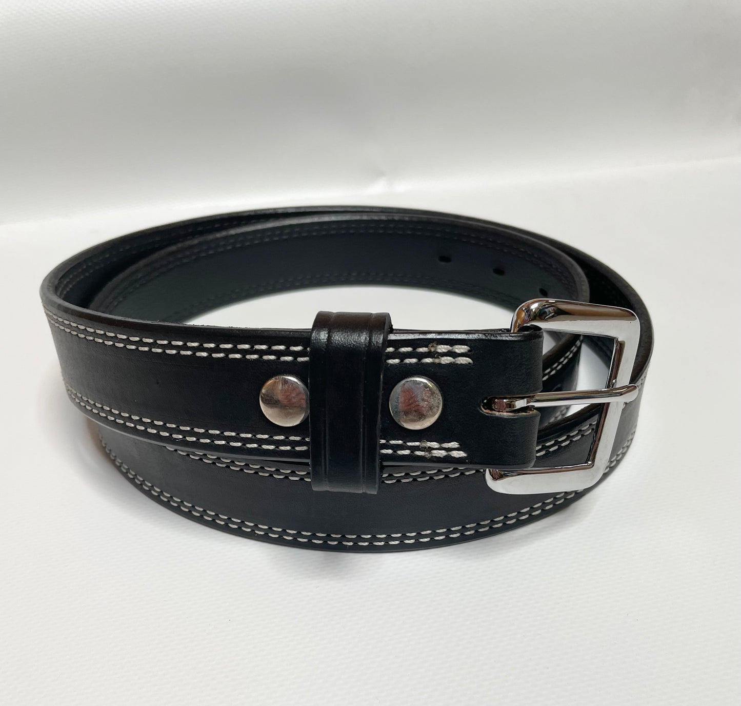 English leather double stitched belt