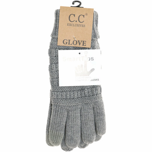 Knit gloves with lining