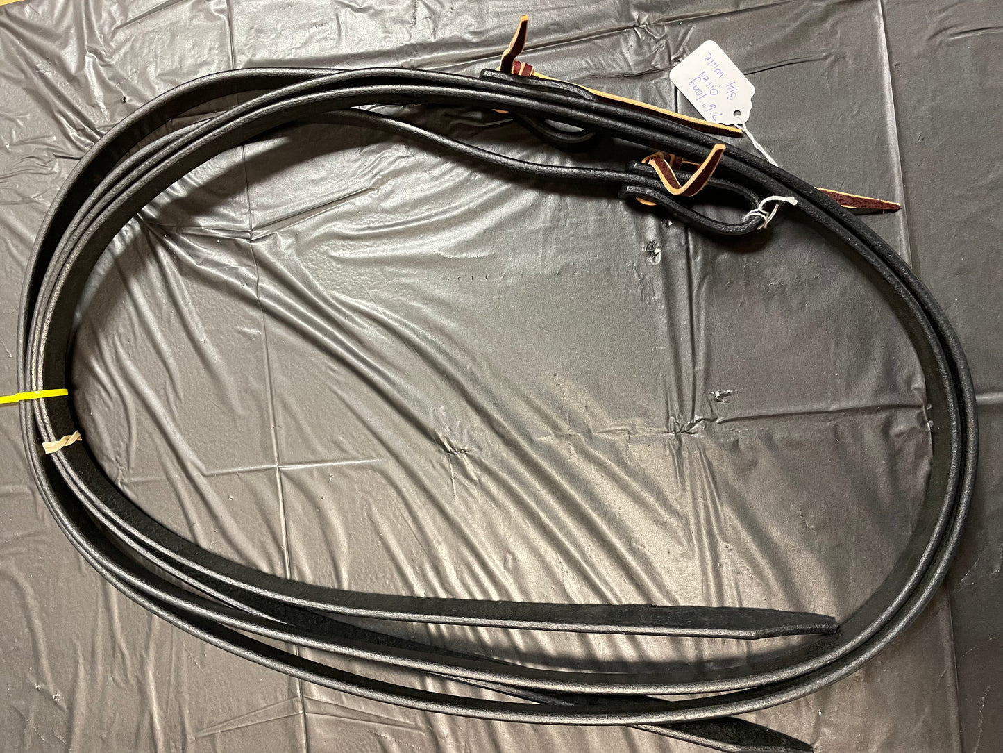 Amish made - 7’6” lightly weighted black split reins