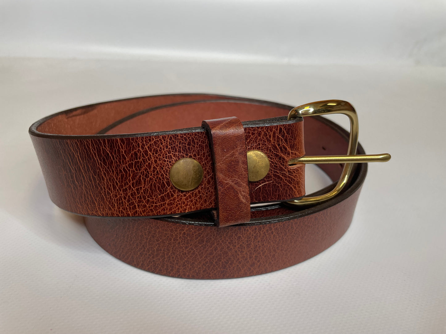 plain buffalo leather belt
