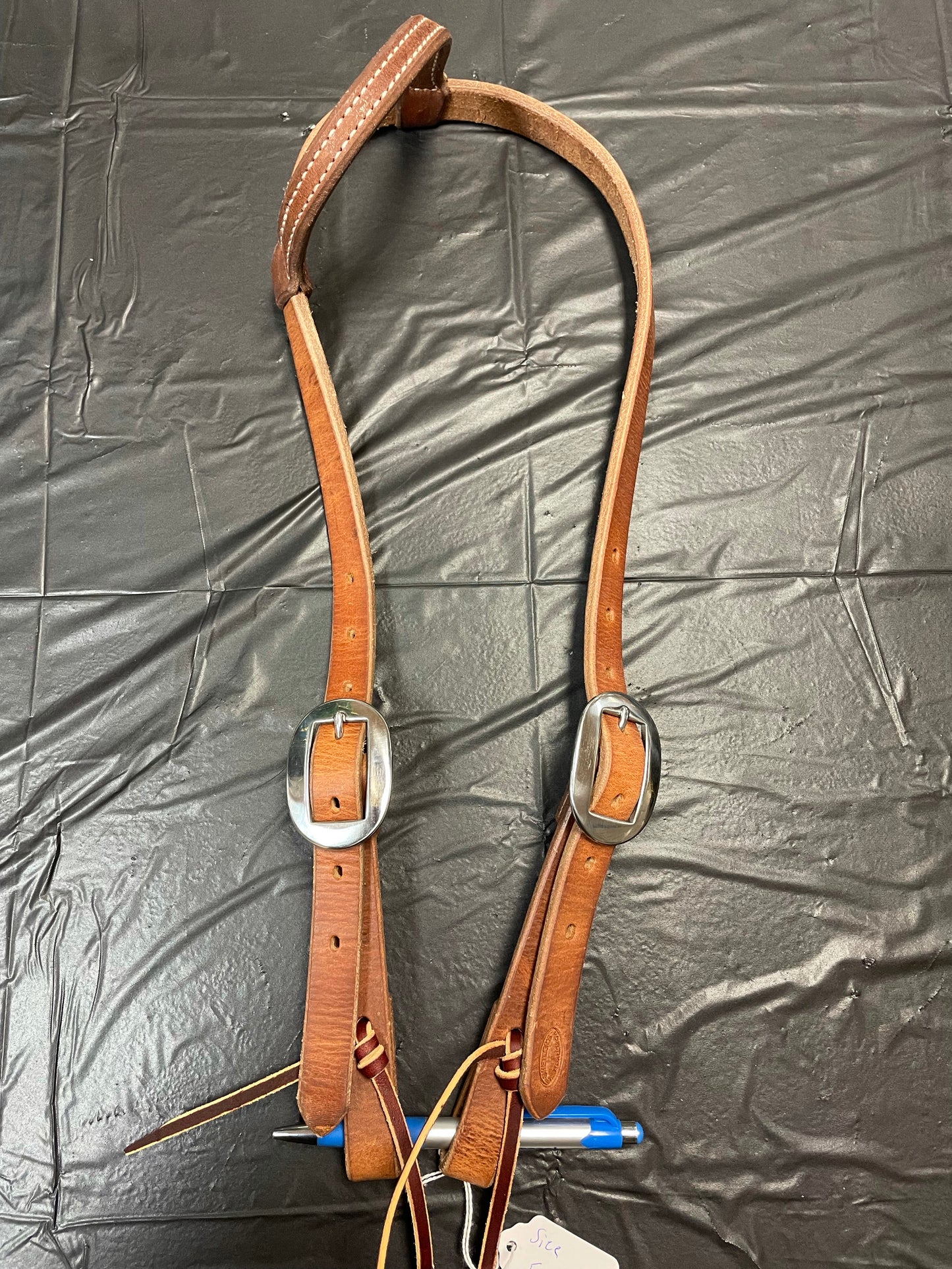 Amish made - Light oiled leather headstall
