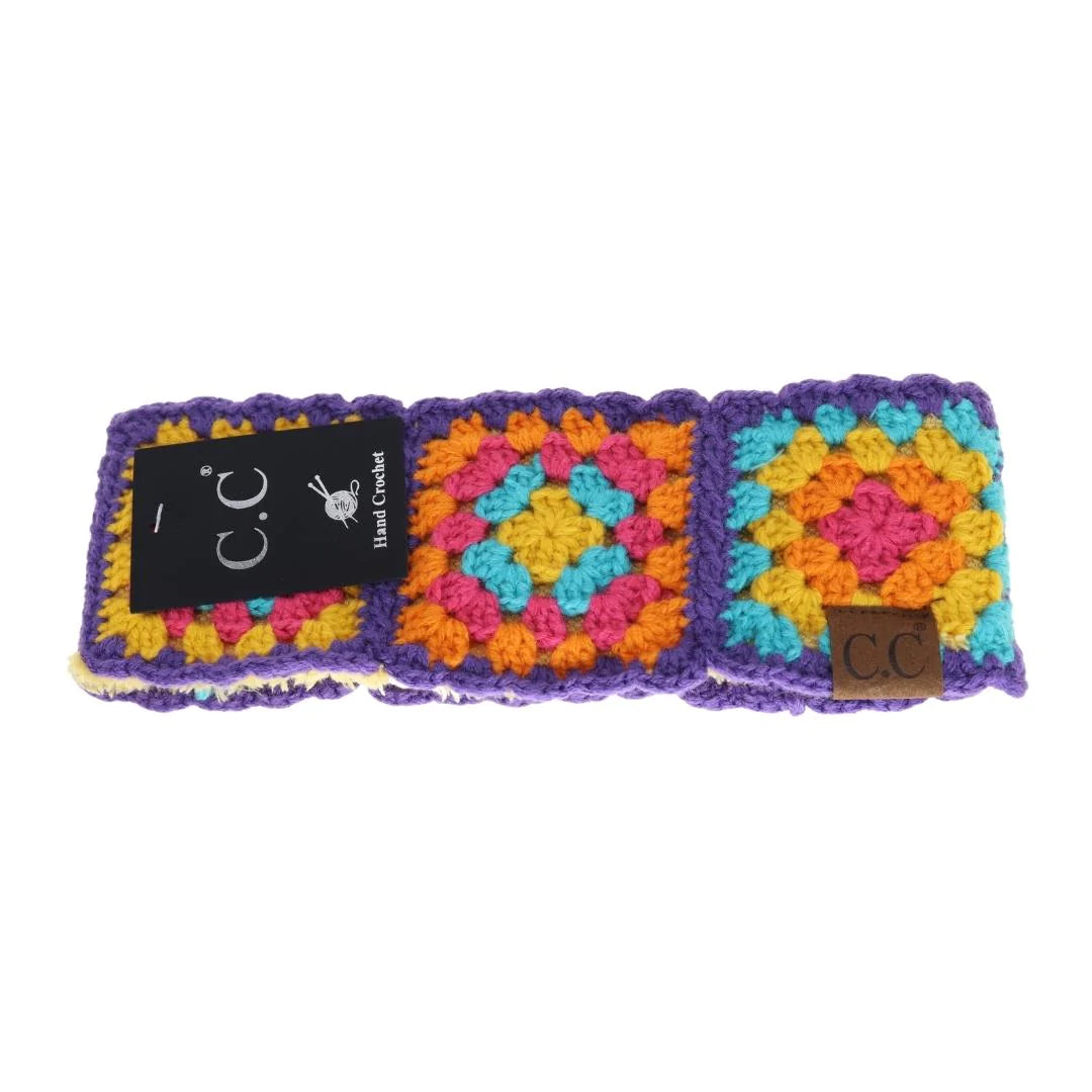 Cc crochet fuzzy lined headband