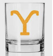 Yellowstone brand whiskey glass