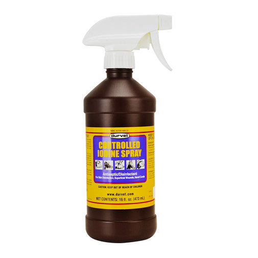 Controlled iodine spray