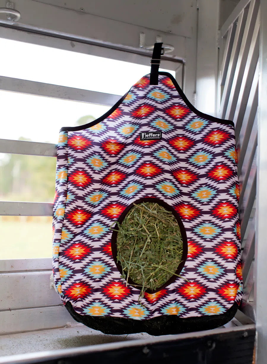 Patterned hay bags
